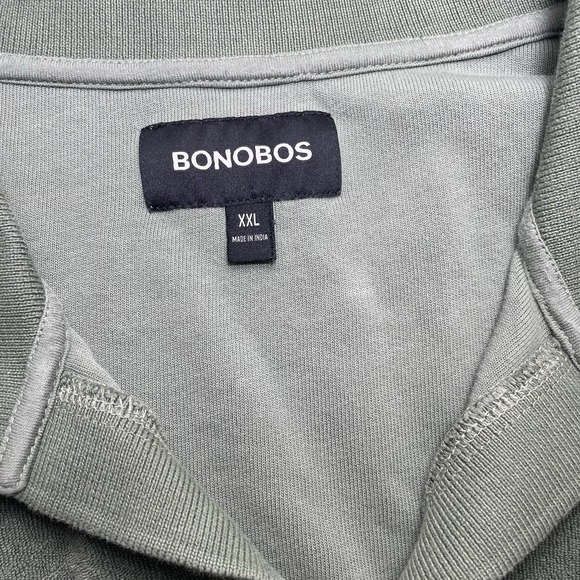 Bonobos Terry Cloth Polo Shirt Men XL Green Pineapple Towel Preppy Beach Coastal - Picture 4 of 7